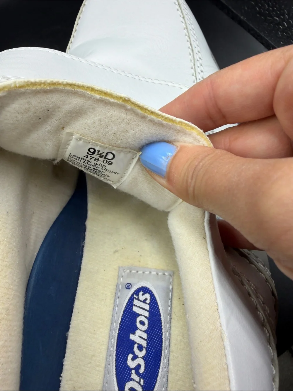 Men's White Leather Velcro Casual Shoes